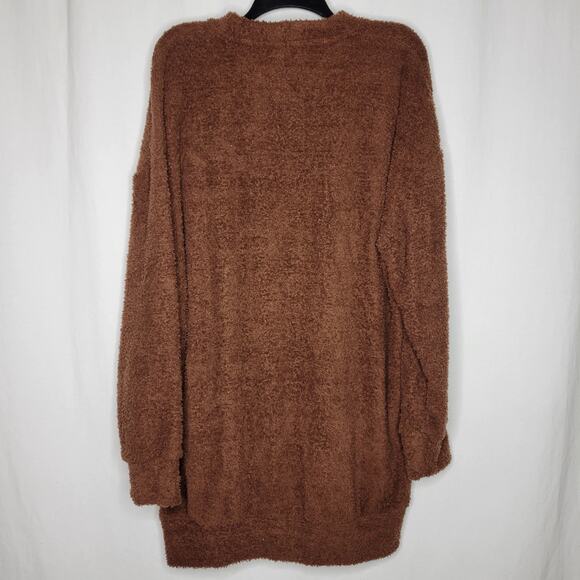Steve Madden Women's Chenille Cardigan & Scrunchie Set Tiramisu NWT Size L - Picture 6 of 7